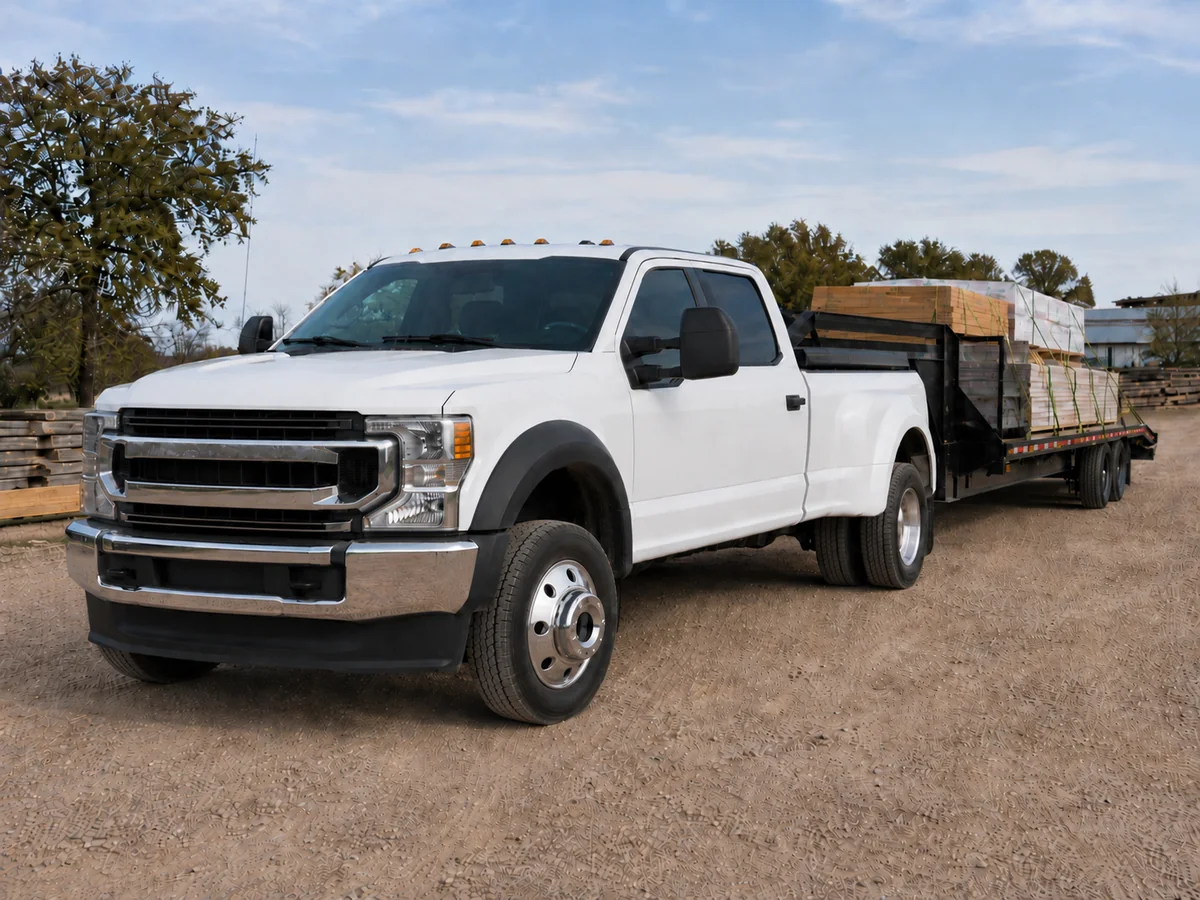 Royalty Paint & Home Improvements work truck loaded with materials at a job site